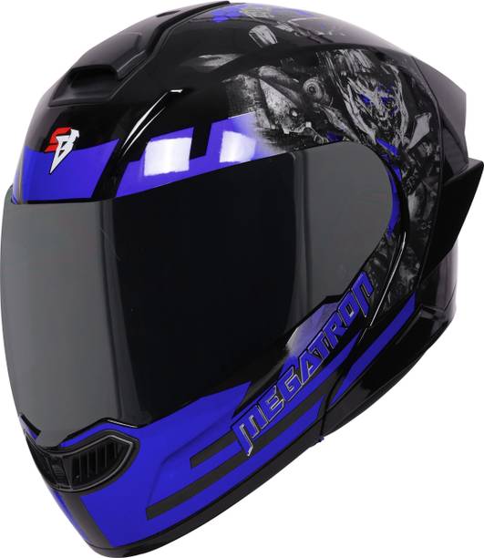 Steelbird SBA-8 Transformers Megatron ISI Certified Flip-Up Graphic Helmet for Men Motorbike Helmet