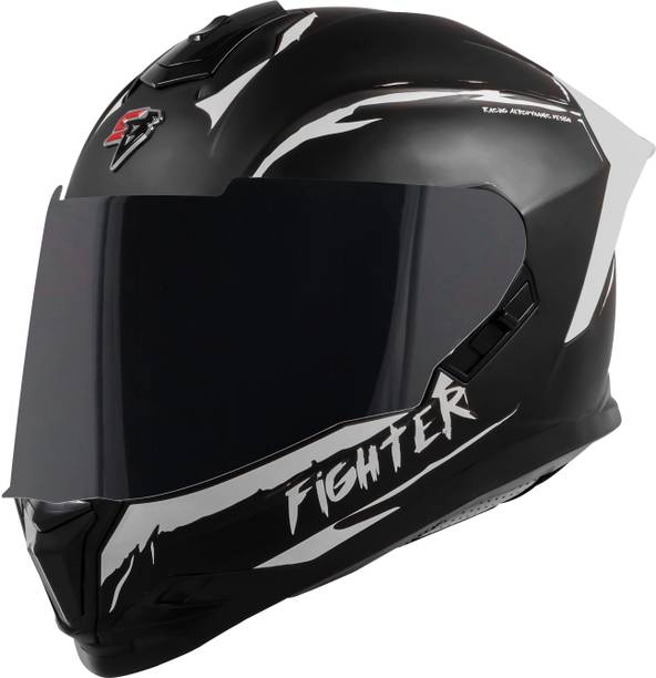 Steelbird SBH-57 Fighter F2 ISI and DOT Certified Full Face Helmet for Men and Women Motorbike Helmet