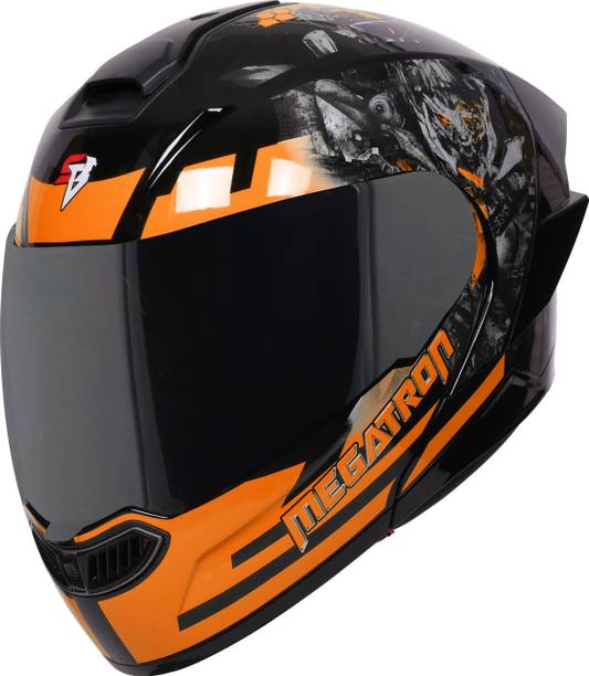 Steelbird SBA-8 Transformers Megatron ISI Certified Flip-Up Graphic Helmet for Men Motorbike Helmet