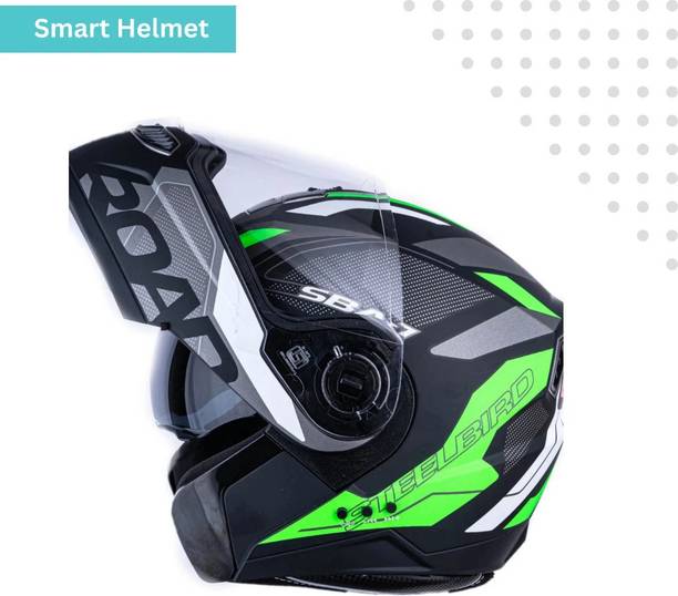 HEADFOX N2 Air 7 Smart Bluetooth Calls | Music | GPS | Waterproof | Voice Asst. Road DV Motorbike Helmet