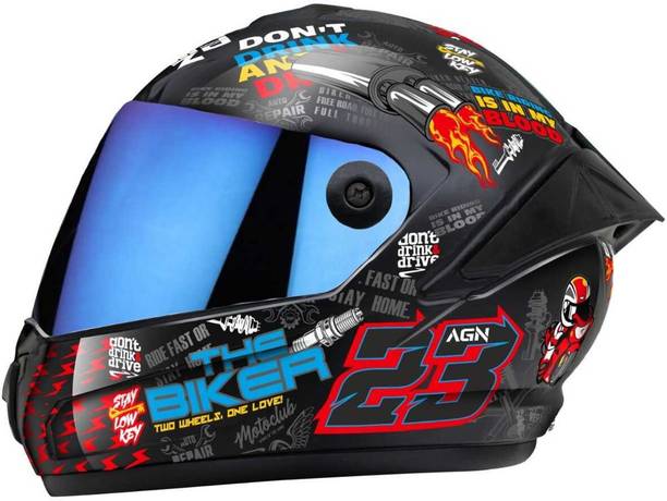 एजीएक्स Speed Biker ABS Material with Rainbow Visor हेलमेट