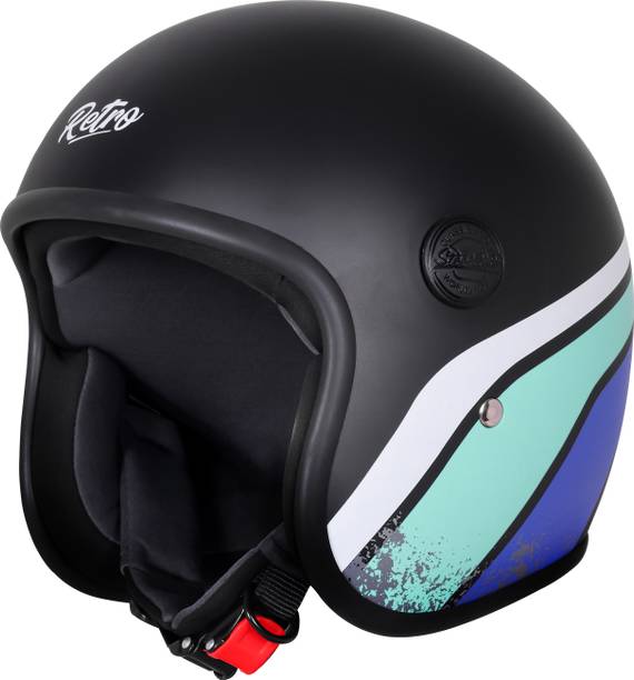 Steelbird SBH-55 Retro Rustic ISI Certified Open Face Helmet for Women and Men Motorbike Helmet