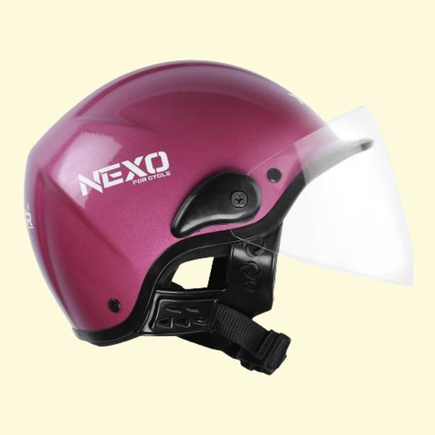 Xinor Nexo Half Helmet for Scooty & Motorbike with Clear Visor Motorsports Helmet
