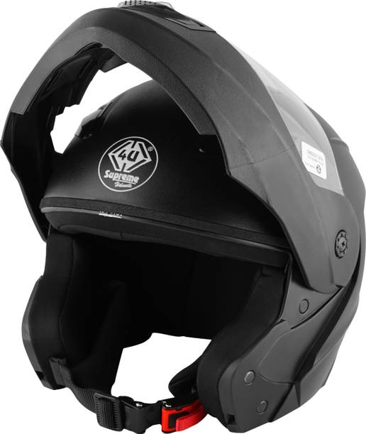 4U SUPREME AESTER Flip-Up ISI Marked 100% ABS with Unbreakable Visor Motorbike Helmet