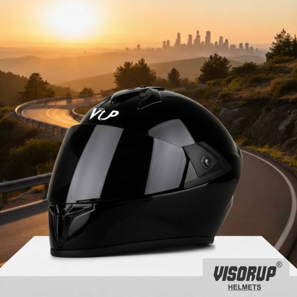 VisorUp Premium Full Face Bike Helmet with Advanced Ventilation &Safety Features for Men Motorsports Helmet