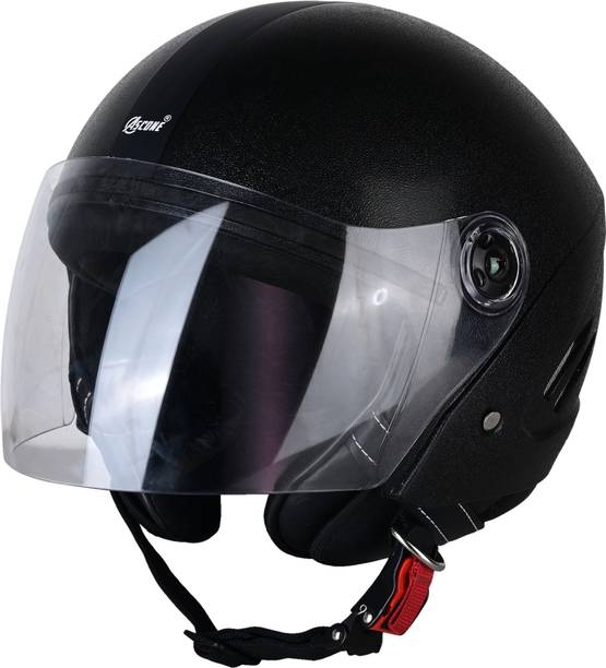 ASCONE Euro 4 Open Face Helmet, Unisex, Medium, 58 CM, Clear PC Visor Motorbike Helmet