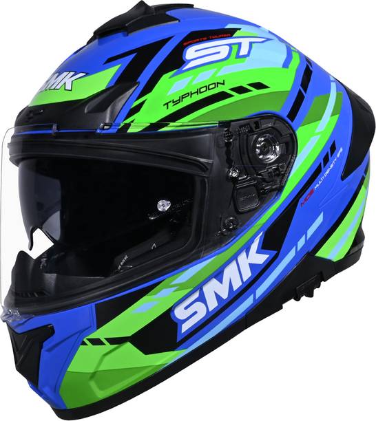 SMK Typhoon Sports Tourer ISI, DOT & ECE 06 Certified Helmet with Dual Visor Motorbike Helmet