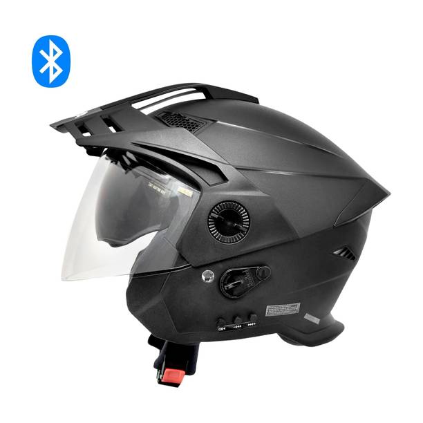 HEADFOX N2 ISI Certified Smart Bluetooth Helmet | Calls | Music | Voice Asst. Motorbike Helmet