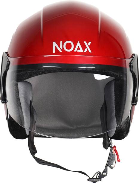 NOAX Kawach For Head RED GLOSSY Motorbike Helmet