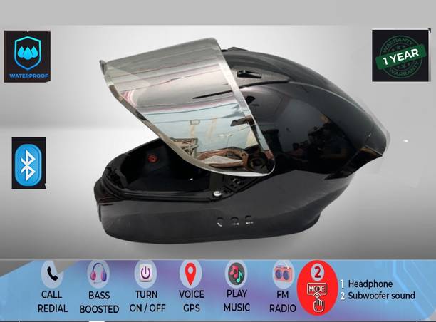 MAXROAD Mx-D1 Full Face Black Large, Call, Voice, subwoofer sound, Bluetooth Smart Motorbike Helmet