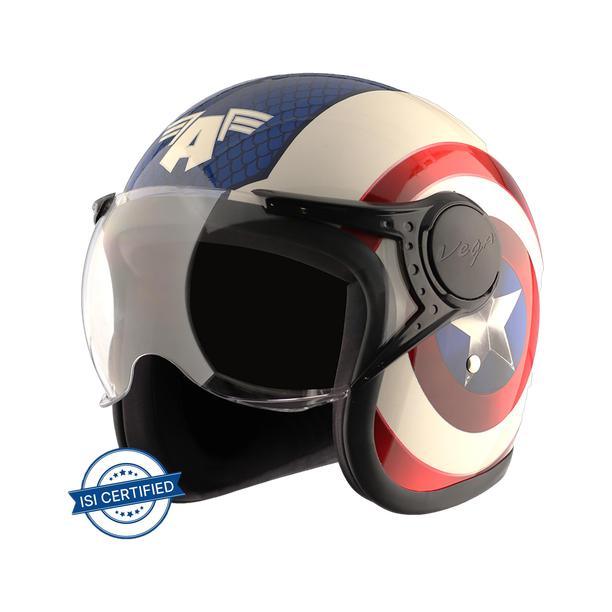 VEGA Jet Marvel Captain America Motorbike Helmet
