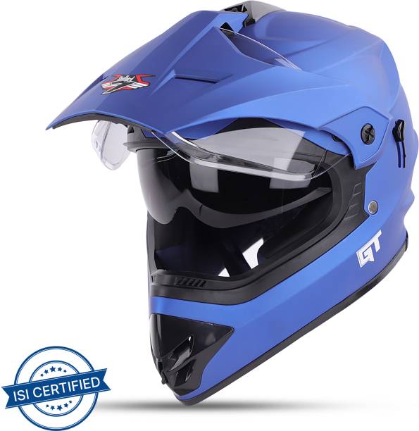 Steelbird Off Road GT ISI Certified Motocross Helmet for Men with Inner Sun Shield Motorbike Helmet