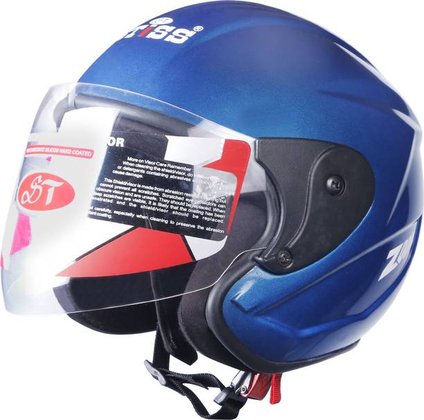 stiss Stylish Half Face With Visor Motorbike Helmet