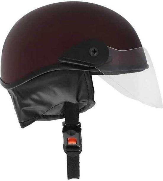MK-1 324-M-HELMET_-Open Face-Maroon Motorbike Helmet