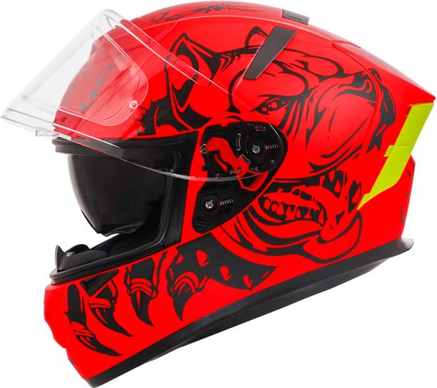IGNYTE IGN-4 Pitbull ISI/DOT Certified Full Face Graphic Helmet with Inner Sun Shield Motorbike Helmet
