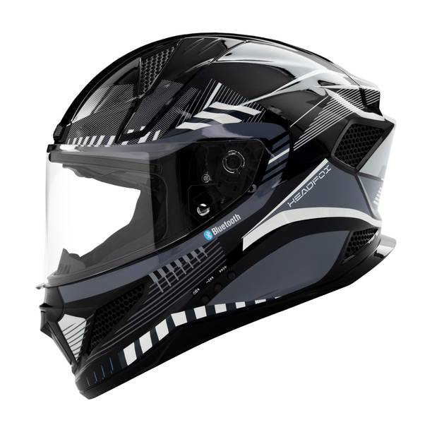 HEADFOX N2F Track Smart Bluetooth For Men & Women| ISI Certified, Music & Calls Motorbike Helmet
