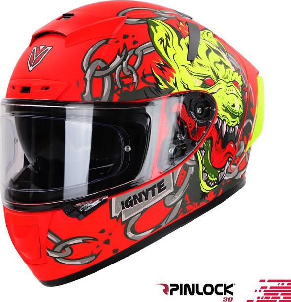 इगनाइट -4 Hyena ISI/DOT Certified Full Face Graphics Helmet मोटरबाइक हेलमेट
