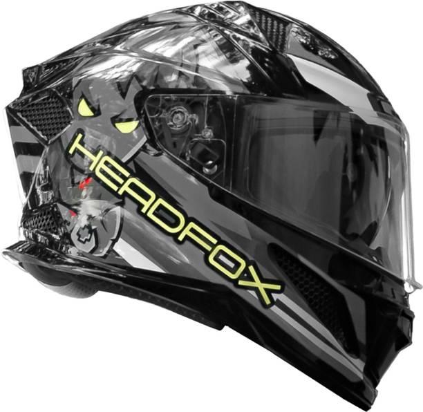 HEADFOX N2F Shady AI Bluetooth Full Face Waterproof Helmet for Men with LED Blinker Motorbike Helmet