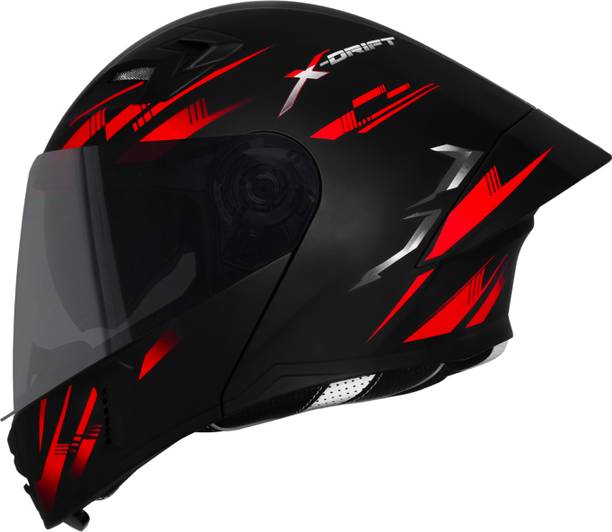 Steelbird SBA-20 Drift ISI Certified Flip-Up Graphic Helmet for Men with Inner Sun Shield Motorbike Helmet