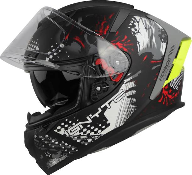 इगनाइट IGN-4 Demon ISI/DOT Certified Double Visor Full Face Graphic Helmet हेलमेट