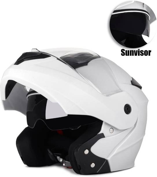 Racing-1 ABS Material Shell with Unbreakable Visor, Unisex ISI Certified Motorbike Helmet