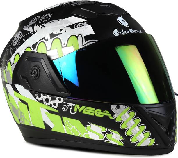 urban carrier ABS Material Full Face Rainbow Visor, UV Scratch Resistance Motorbike Helmet