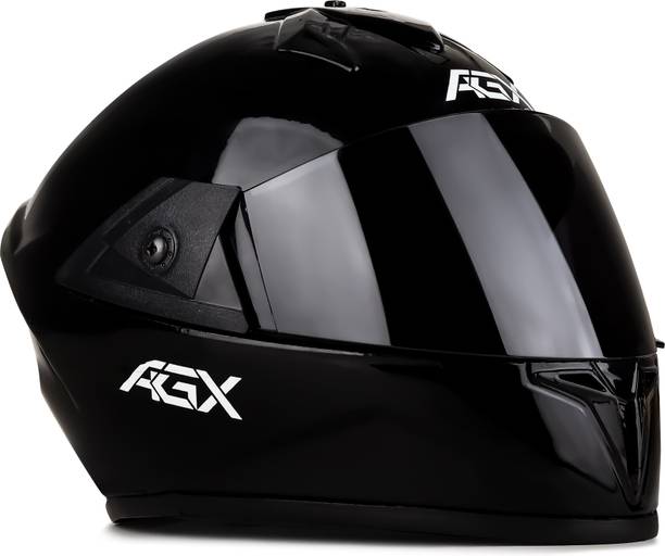 Agx Fighter with Anti UV Unbreakable Black Visor ABS Material Unisex Motorbike Helmet