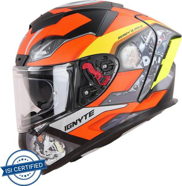 IGNYTE IGN-4 Machine ISI/DOT Certified Double Visor Full Face Graphic Helmet Motorbike Helmet