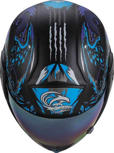 HILLIYARD Men's ABS Material Shell Full Face Rainbow Visor, Unti UV Scratch resistance Motorbike Helmet