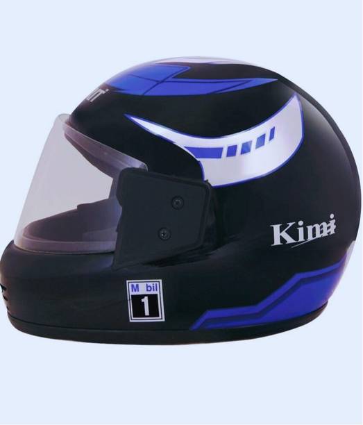 LUCOUS _BLUE KIMI Face Helmet With ISI Certified WEAR HELMAT RIDE SAFELY Motorbike Helmet