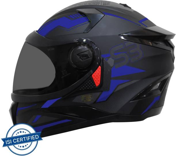 Steelbird SBH-17 Terminator ISI Certified Full Face Graphic Helmet Motorbike Helmet