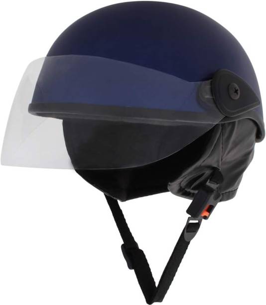 Anjana ALL MULTIPURPOSE HALF HELMET FOR UNISEX ( BLUE GLOSSY) Motorbike Helmet