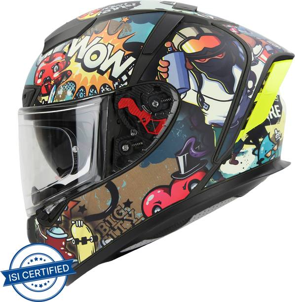 इगनाइट IGN-4 Subway Surfer ISI/DOT Certified Double Visor Full Face Graphic Helmet मोटरबाइक हेलमेट