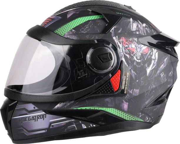 Steelbird SBH-17 Transformers Megatron ISI Certified Full Face Graphic Helmet for Men Motorbike Helmet