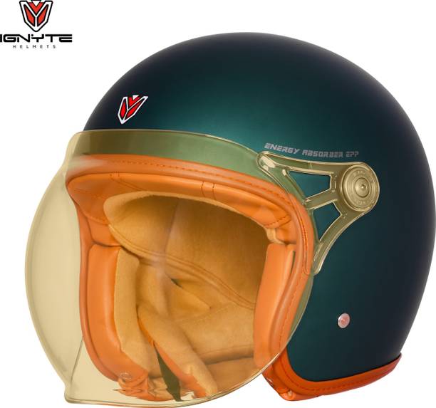 IGNYTE IGN-58 Solid ISI/DOT Certified Open Face Helmet For Men and Women Motorbike Helmet