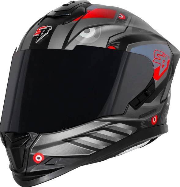 Steelbird SBH-57 Fighter F8 ISI/DOT Certified Full Face Graphic Helmet for Men and Women Motorbike Helmet