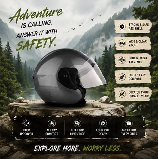 HILLIYARD New_open Face Bike helmet_M147 Motorbike Helmet