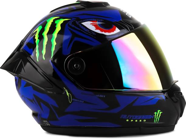 Agx Monster Speed ABS Material with Rainbow Visor Motorbike Helmet