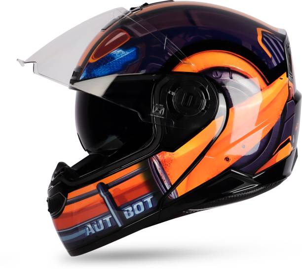 Steelbird SBA-7 Transformers Bumblebee ISI Certified Flip-Up Helmet for Men Motorbike Helmet