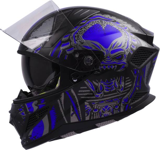 Steelbird SBH-25 Predator ISI Certified Full Face Graphic Helmet for Men and Women Motorbike Helmet