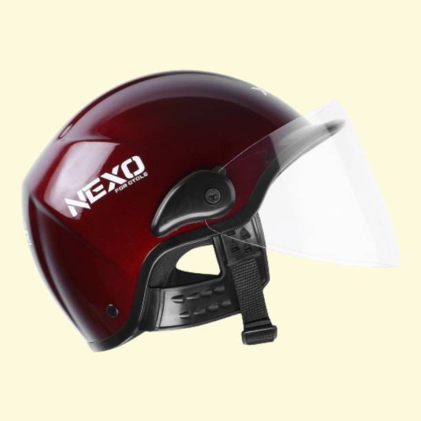 जाइनर Nexo Half Helmet for Scooty & Motorbike with Clear Visor हेलमेट