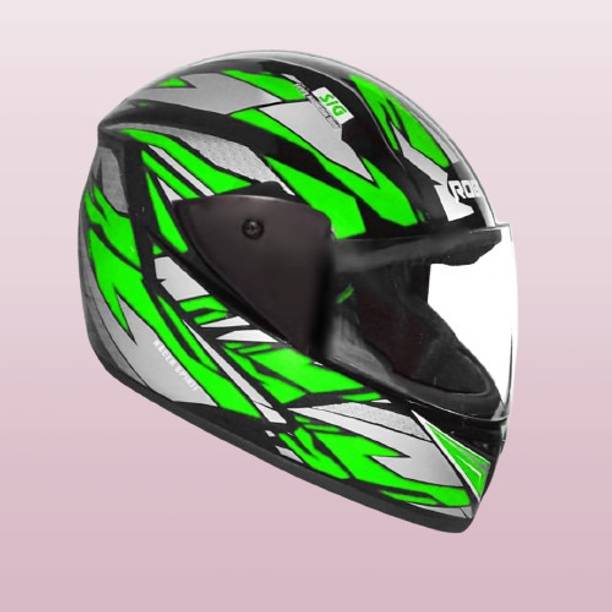 KIN Full Face Helmet_ISI certified_Green_H28 Motorbike Helmet