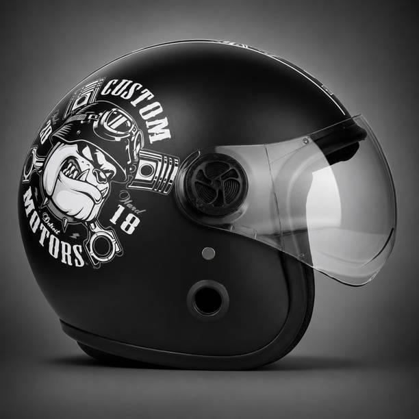 HILLIYARD Open Face Helmet for Men & Women | ISI Certified | Matte Finish Motorbike Helmet