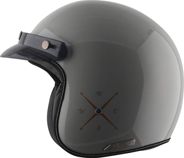Axor Retro Jet Euro Globe Motorbike Helmet