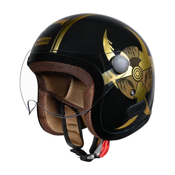 STUDDS Jet Toxic Open Face ISI Certified Helmet for Men and Women Motorbike Helmet