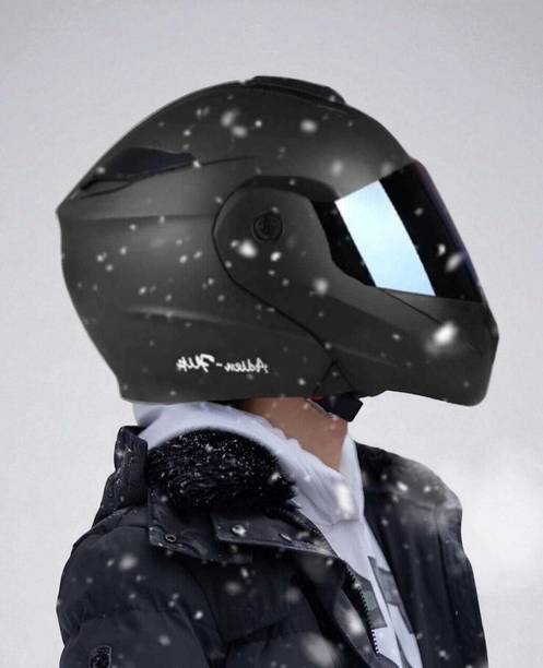 FOROLY Deletion Flipup ABS Material with Rainbow Visor (KK-1) Motorbike Helmet