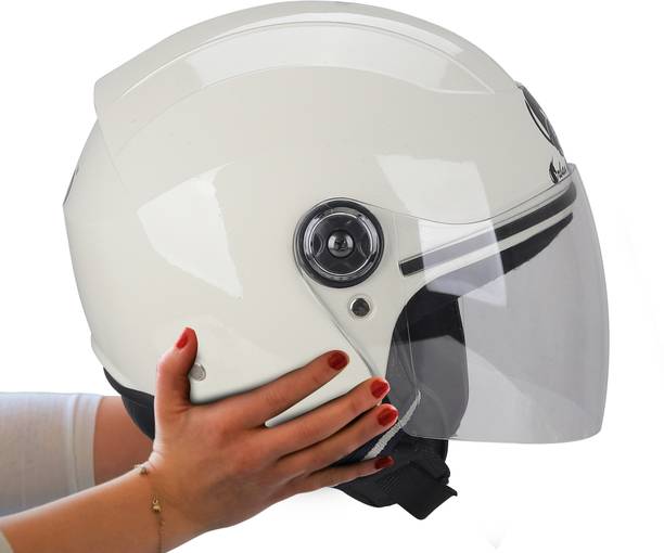 urban carrier ABS Material Open Face Clear Visor Helmet, UV Scratch Resistance Motorbike Helmet