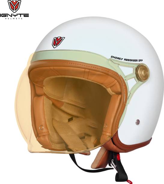 IGNYTE IGN-58 Solid ISI/DOT Certified Open Face Helmet For Men and Women Motorbike Helmet