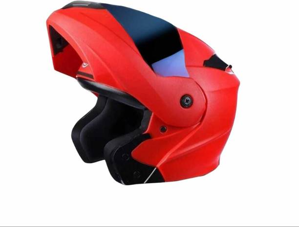 Racing-1 Deletion FlipUp ABS Material Unisex with Rainbow Anti UV Scratch Resistant Visor Motorbike Helmet