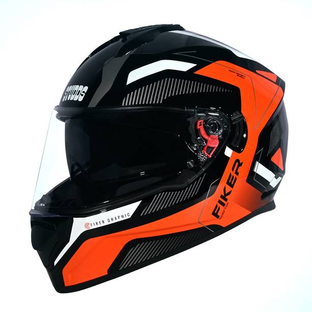 STUDDS Drifter D5 Fiker ISI Certified with Dual Visor & Spoiler Full Face Helmet Helmet Motorbike Helmet
